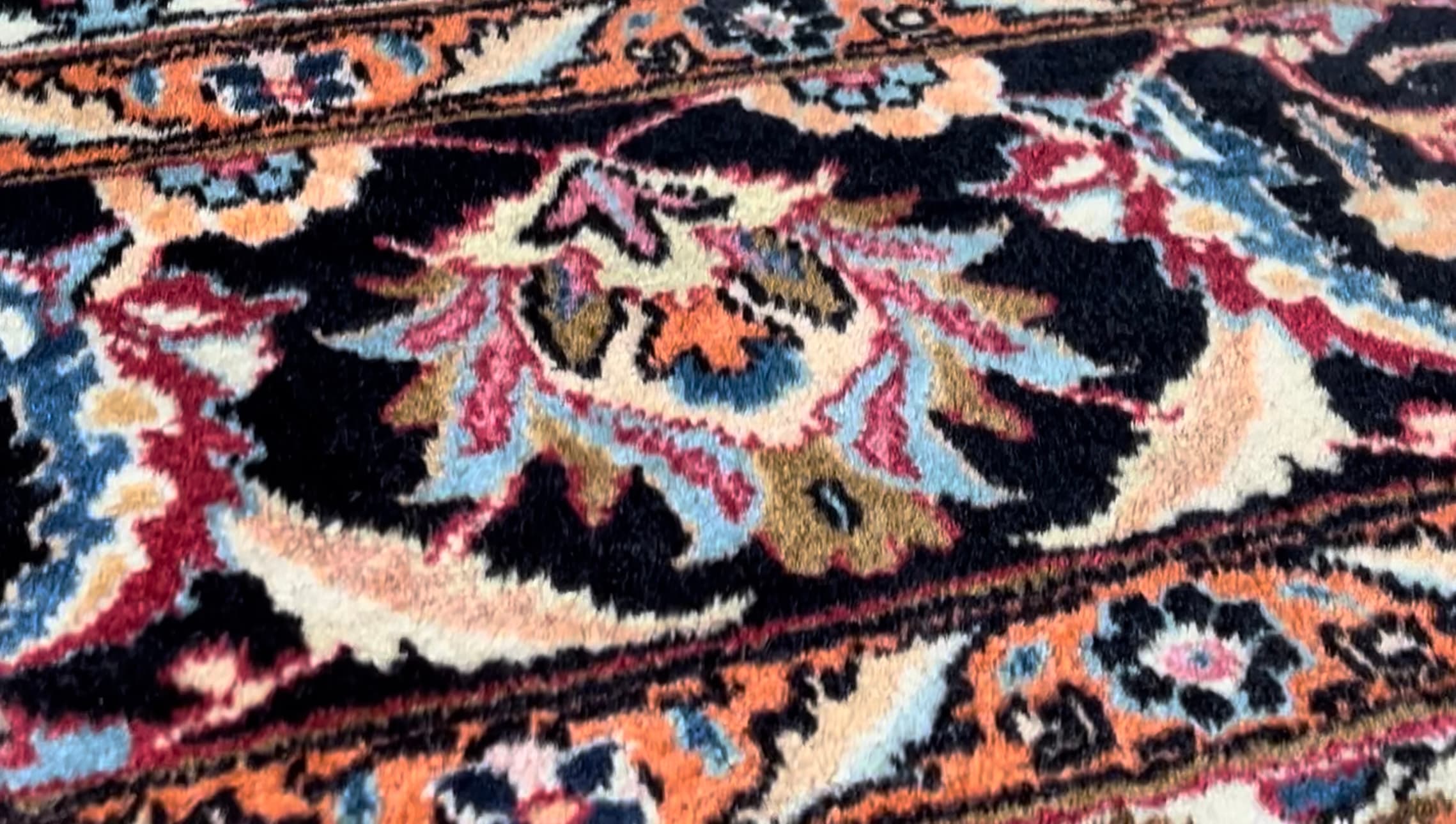 Förbesiktning av matta före tvätt